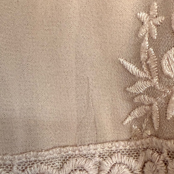 Krazy Kat Rose Pink Sheer Lace Boho Blouse Size L - Picture 4 of 7